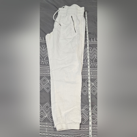 Athleta Cabo Linen Joggers In White Size 6 - Picture 2 of 7